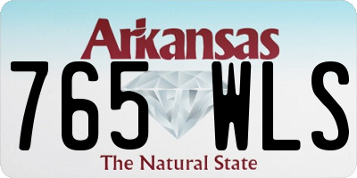 AR license plate 765WLS