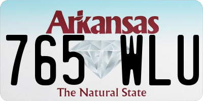 AR license plate 765WLU