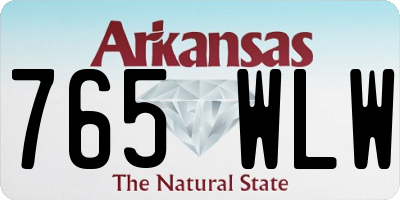 AR license plate 765WLW