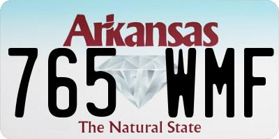 AR license plate 765WMF