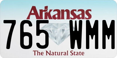 AR license plate 765WMM