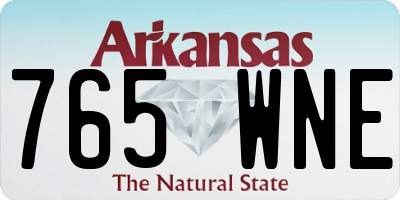 AR license plate 765WNE