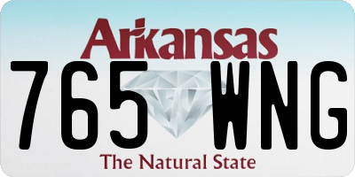AR license plate 765WNG