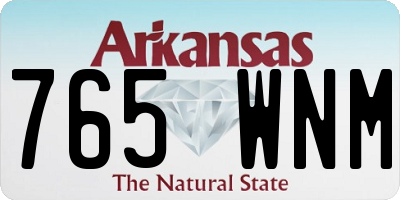 AR license plate 765WNM