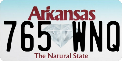 AR license plate 765WNQ