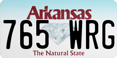 AR license plate 765WRG