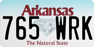 AR license plate 765WRK