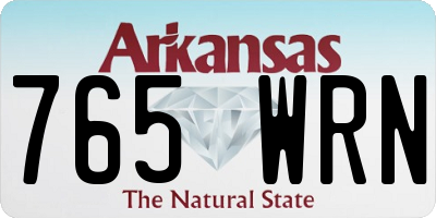 AR license plate 765WRN