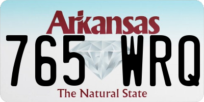 AR license plate 765WRQ