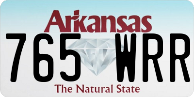 AR license plate 765WRR