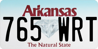 AR license plate 765WRT