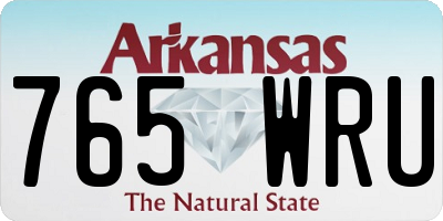 AR license plate 765WRU