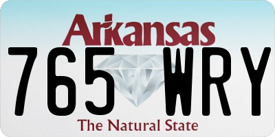 AR license plate 765WRY
