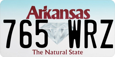 AR license plate 765WRZ