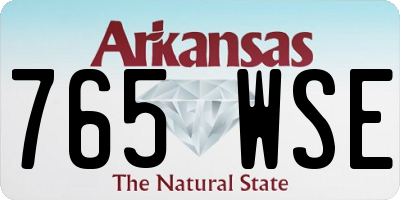 AR license plate 765WSE
