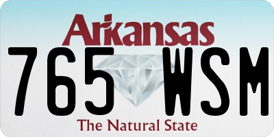 AR license plate 765WSM