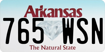 AR license plate 765WSN