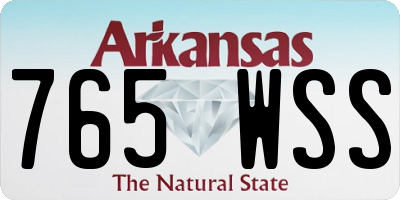 AR license plate 765WSS