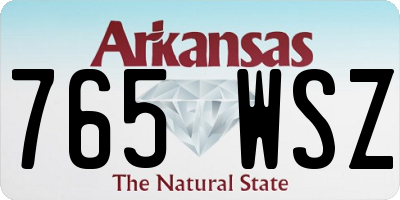 AR license plate 765WSZ