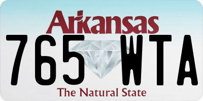 AR license plate 765WTA