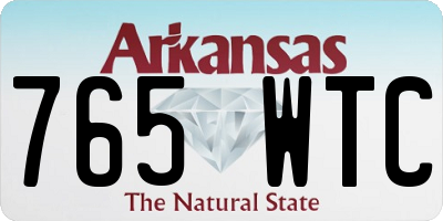 AR license plate 765WTC