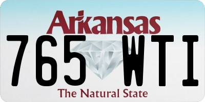 AR license plate 765WTI