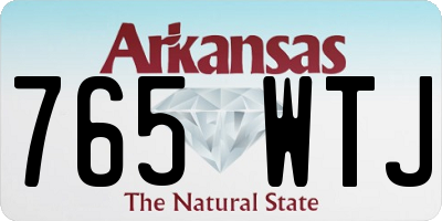 AR license plate 765WTJ