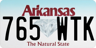 AR license plate 765WTK