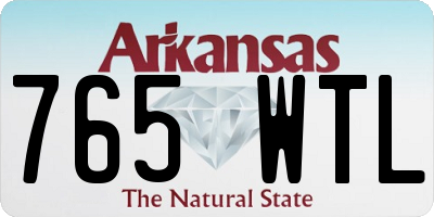 AR license plate 765WTL