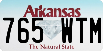 AR license plate 765WTM
