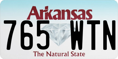 AR license plate 765WTN