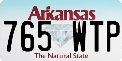 AR license plate 765WTP