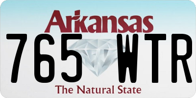 AR license plate 765WTR