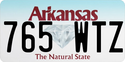AR license plate 765WTZ