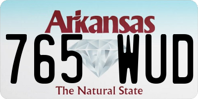AR license plate 765WUD