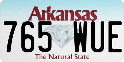 AR license plate 765WUE