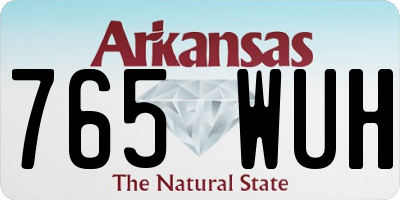 AR license plate 765WUH