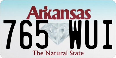 AR license plate 765WUI