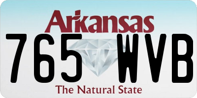 AR license plate 765WVB