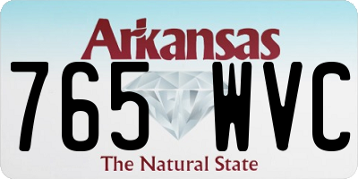 AR license plate 765WVC