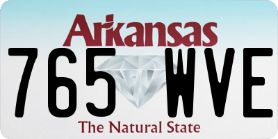 AR license plate 765WVE