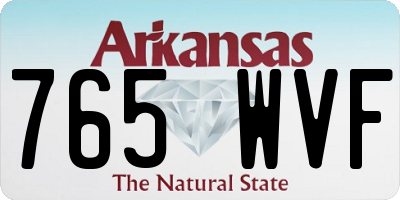 AR license plate 765WVF