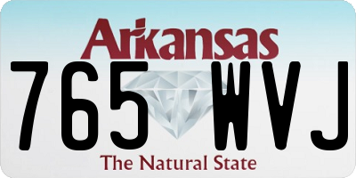 AR license plate 765WVJ
