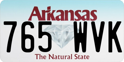 AR license plate 765WVK