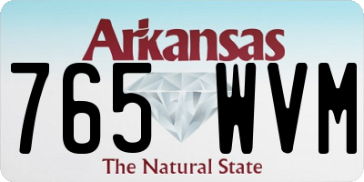 AR license plate 765WVM