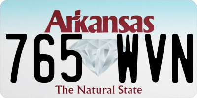 AR license plate 765WVN
