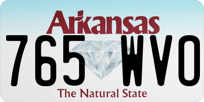 AR license plate 765WVO