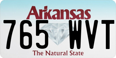 AR license plate 765WVT