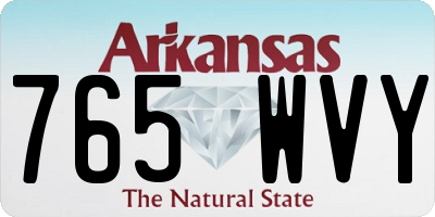 AR license plate 765WVY