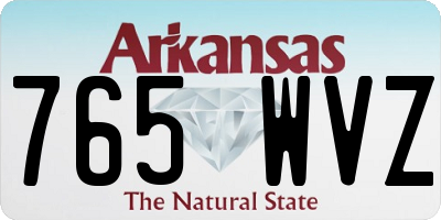 AR license plate 765WVZ